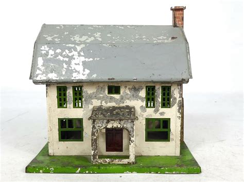 antique lionel metal house|Vintage Lionel Tin Metal House For Model Train Layout Pre War.